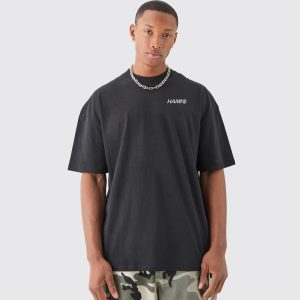 Oversized Marble Heart Graphic T-shirt
