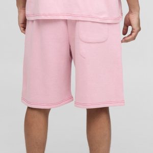 Relaxed Fit Gothic M Cross Print Short
