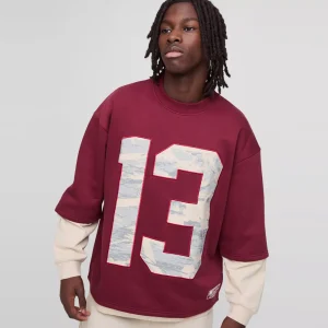 Oversized Man Colour Block Sweatshirt