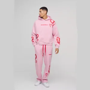 Oversized Interlock T-shirt And Jogger Tracksuit