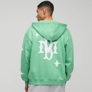Oversized Ghost Band License Printed Hoodie