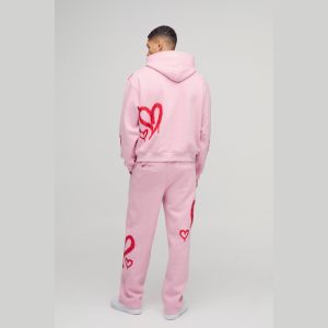Oversized Interlock T-shirt And Jogger Tracksuit