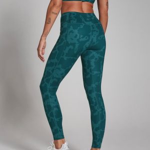 Contrast Texture Leggings - Espresso
