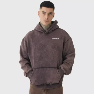 Oversized Boxy Doodle Graphic Puff Print Hoodie
