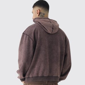 Oversized Boxy Doodle Graphic Puff Print Hoodie