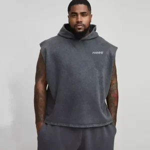 Oversized Star Applique BM Zip Through Hoodie