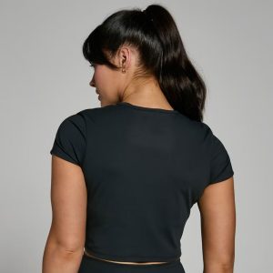 Women's Tempo Seamless Crop Top - Black