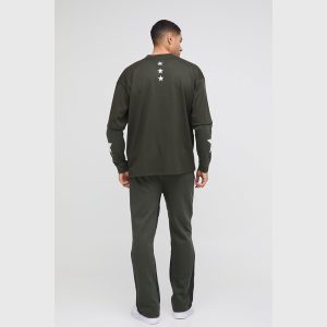 Oversized Boxy All Over Heart Printed Hooded Tracksuit