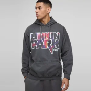 Plus Oversized Boxy Sleeveless Acid Wash Hoodie