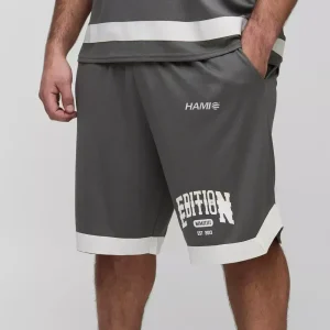 Baggy Long Length Nylon Cargo Shorts