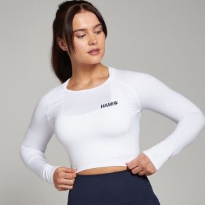 Short Sleeve Crop Top - White