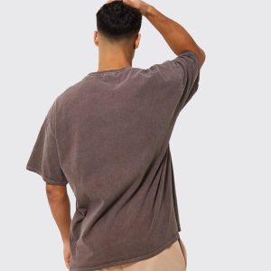 Oversized Floral Line Drawing Scuba T-shirt